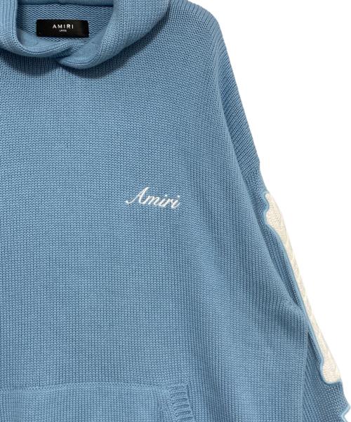 AMIRI（アミリ）AMIRI (アミリ) ニットパーカー スカイブルー サイズ:Lの古着・服飾アイテム