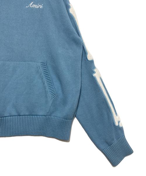AMIRI（アミリ）AMIRI (アミリ) ニットパーカー スカイブルー サイズ:Lの古着・服飾アイテム
