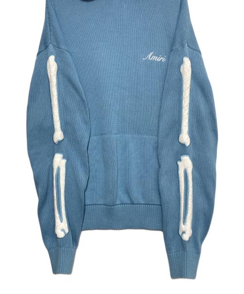 AMIRI（アミリ）AMIRI (アミリ) ニットパーカー スカイブルー サイズ:Lの古着・服飾アイテム