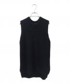 L'appartementアパルトモン）の古着「コットンニットベスト」｜ブラック