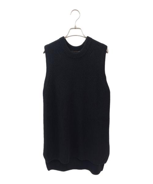 L'appartement（アパルトモン）L'appartement (アパルトモン) コットンニットベスト ブラック サイズ:FREEの古着・服飾アイテム