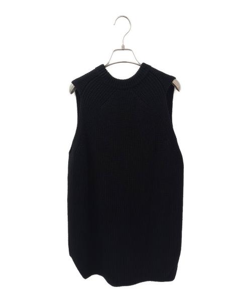 L'appartement（アパルトモン）L'appartement (アパルトモン) コットンニットベスト ブラック サイズ:FREEの古着・服飾アイテム