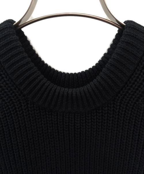 L'appartement（アパルトモン）L'appartement (アパルトモン) コットンニットベスト ブラック サイズ:FREEの古着・服飾アイテム