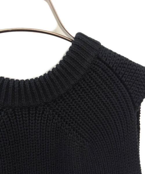 L'appartement（アパルトモン）L'appartement (アパルトモン) コットンニットベスト ブラック サイズ:FREEの古着・服飾アイテム