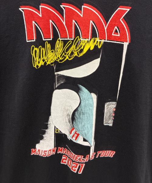 MM6 Maison Margiela（エムエムシックスメゾンマルジェラ）MM6 Maison Margiela (エムエムシックスメゾンマルジェラ) プリントTシャツ ブラック サイズ:Sの古着・服飾アイテム