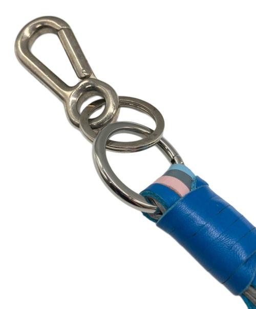 LOEWE（ロエベ）LOEWE (ロエベ) Leather Fringe Bag Charm タッセルバッグチャーム ブルーの古着・服飾アイテム