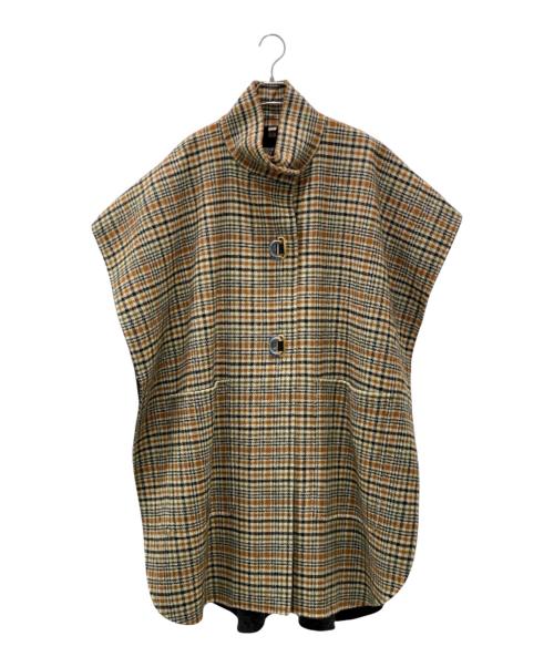BURBERRY（バーバリー）BURBERRY (バーバリー) ポンチョ/ポンチョコート ブラウン サイズ:Mの古着・服飾アイテム
