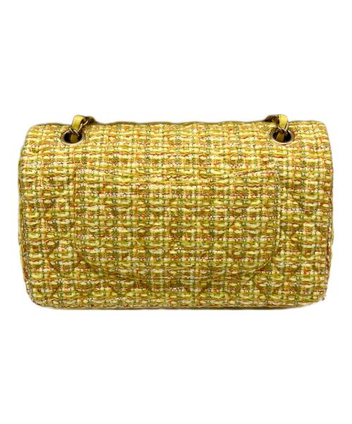 CHANEL（シャネル）CHANEL (シャネル) ツイードチェーンショルダーバッグ イエロー サイズ:25の古着・服飾アイテム