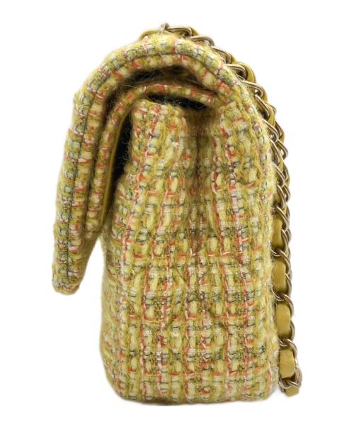 CHANEL（シャネル）CHANEL (シャネル) ツイードチェーンショルダーバッグ イエロー サイズ:25の古着・服飾アイテム