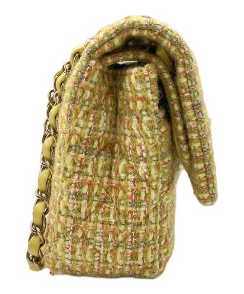CHANEL（シャネル）CHANEL (シャネル) ツイードチェーンショルダーバッグ イエロー サイズ:25の古着・服飾アイテム