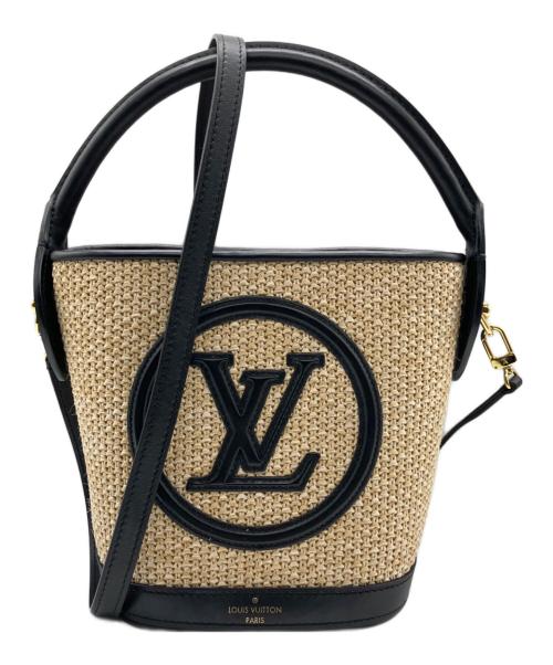 LOUIS VUITTON（ルイ ヴィトン）LOUIS VUITTON (ルイ ヴィトン) Petit Bucket/プティ・バケット/2wayバッグ ブラック×ベージュ サイズ:-の古着・服飾アイテム
