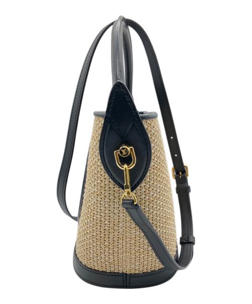 LOUIS VUITTON（ルイ ヴィトン）LOUIS VUITTON (ルイ ヴィトン) Petit Bucket/プティ・バケット/2wayバッグ ブラック×ベージュ サイズ:-の古着・服飾アイテム