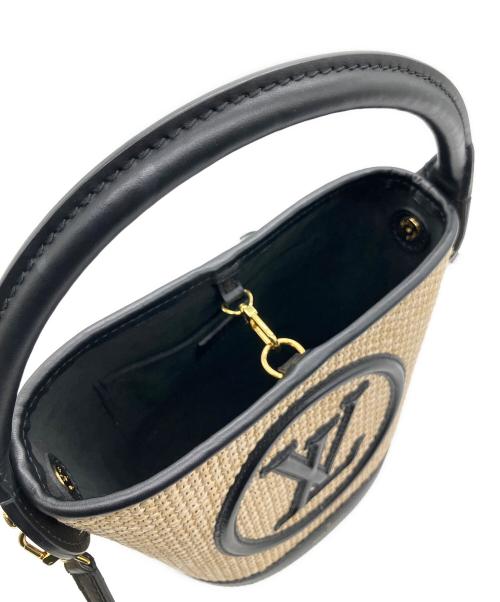 LOUIS VUITTON（ルイ ヴィトン）LOUIS VUITTON (ルイ ヴィトン) Petit Bucket/プティ・バケット/2wayバッグ ブラック×ベージュ サイズ:-の古着・服飾アイテム