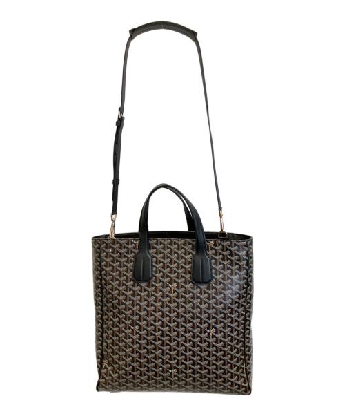 GOYARD（ゴヤール）GOYARD (ゴヤール) コーティングキャンバストートバッグ ブラックの古着・服飾アイテム