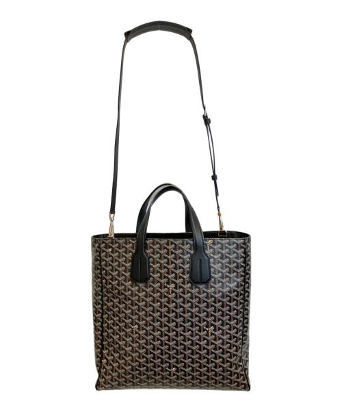 GOYARD（ゴヤール）GOYARD (ゴヤール) コーティングキャンバストートバッグ ブラックの古着・服飾アイテム