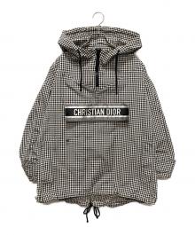 Christian Dior（クリスチャン ディオール）の古着「Houndstooth Hooded Anorak/アノラックパーカー」｜ブラック