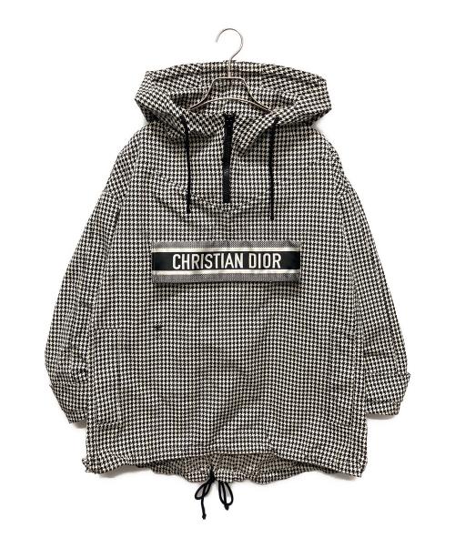 Christian Dior（クリスチャン ディオール）Christian Dior (クリスチャン ディオール) Houndstooth Hooded Anorak/アノラックパーカー ブラック サイズ:XSの古着・服飾アイテム