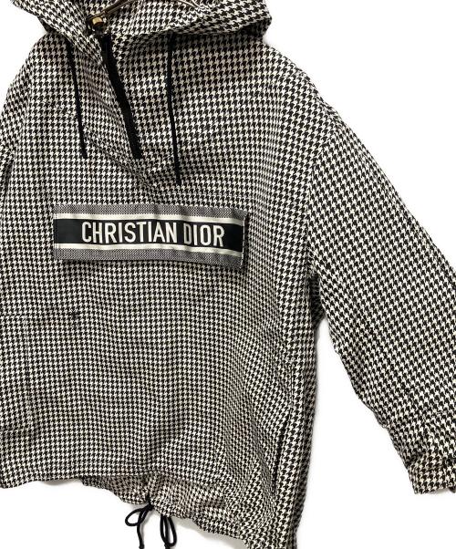 Christian Dior（クリスチャン ディオール）Christian Dior (クリスチャン ディオール) Houndstooth Hooded Anorak/アノラックパーカー ブラック サイズ:XSの古着・服飾アイテム