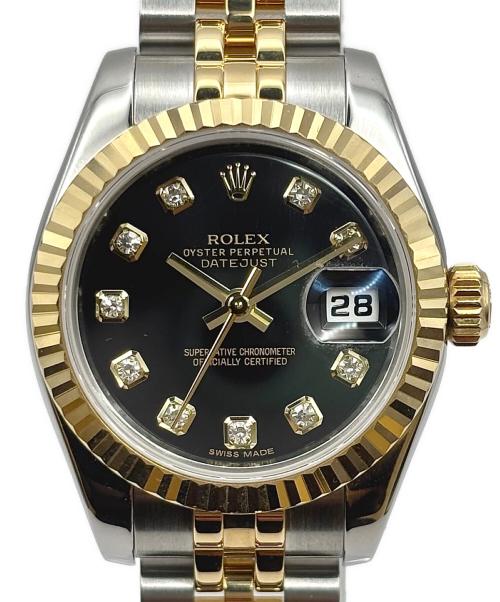 ROLEX（ロレックス）ROLEX (ロレックス) Datejust 26 デイトジャスト Ref.179173G 黒文字盤 黒文字盤 サイズ:26mm/13.0cmの古着・服飾アイテム