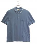 HERMESエルメス）の古着「鹿の子ポロシャツ」｜ブルー