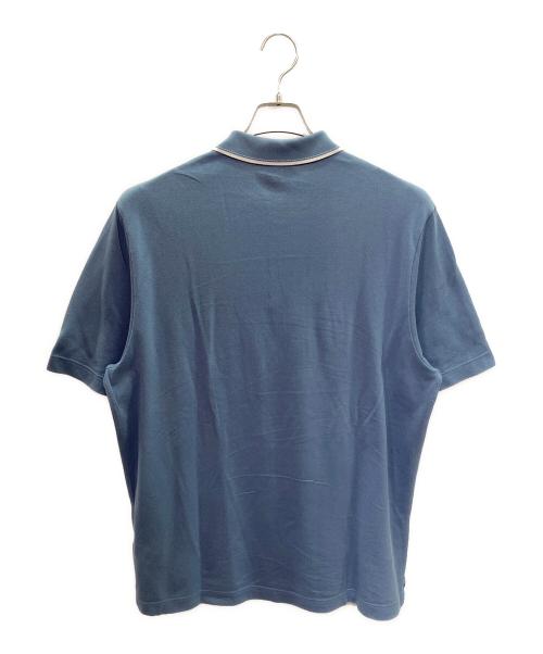 HERMES（エルメス）HERMES (エルメス) 鹿の子ポロシャツ ブルー サイズ:XLの古着・服飾アイテム