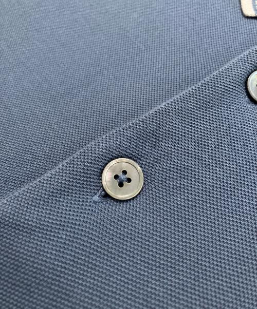 HERMES（エルメス）HERMES (エルメス) 鹿の子ポロシャツ ブルー サイズ:XLの古着・服飾アイテム