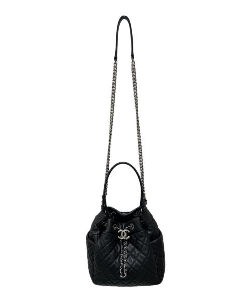 CHANEL（シャネル）CHANEL (シャネル) マトラッセ チェーンショルダーバッグ  ブラックの古着・服飾アイテム