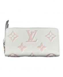 LOUIS VUITTON（ルイ ヴィトン）の古着「Zippy Wallet Long Wallet Bicolor Monogram Empreinte/モノグラムアンプラント ジッピー ウォレット」｜アイボリー