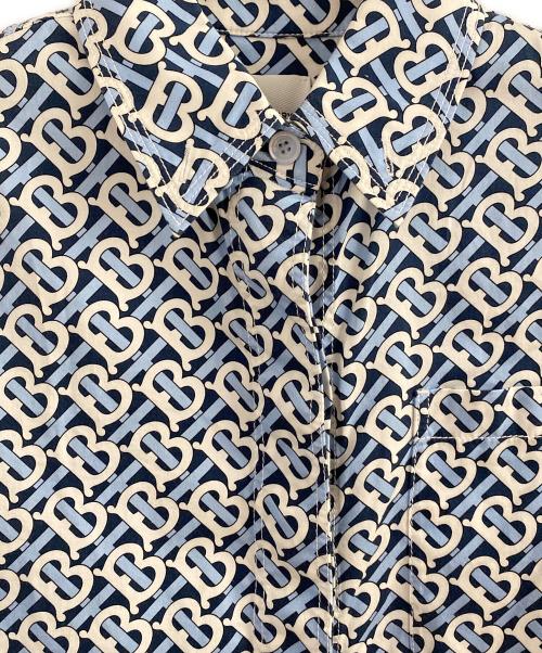 BURBERRY（バーバリー）BURBERRY (バーバリー) TBモノグラムシャツ ブルー サイズ:36の古着・服飾アイテム