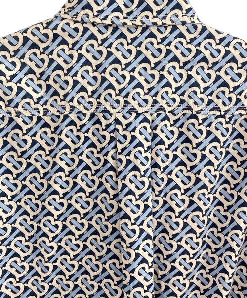 BURBERRY（バーバリー）BURBERRY (バーバリー) TBモノグラムシャツ ブルー サイズ:36の古着・服飾アイテム