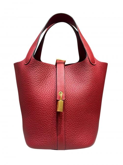 HERMES（エルメス）HERMES (エルメス) ピコタンロックPM/ゴールド金具/トリヨンクレマンス/ルージュアッシュ/W刻印 ルージュアッシュ サイズ:PM 未使用品の古着・服飾アイテム