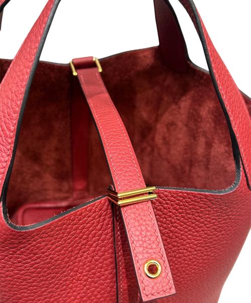 HERMES（エルメス）HERMES (エルメス) ピコタンロックPM/ゴールド金具/トリヨンクレマンス/ルージュアッシュ/W刻印 ルージュアッシュ サイズ:PM 未使用品の古着・服飾アイテム