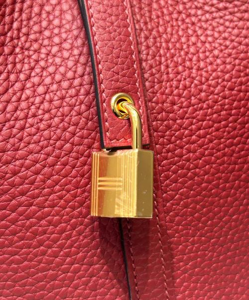 HERMES（エルメス）HERMES (エルメス) ピコタンロックPM/ゴールド金具/トリヨンクレマンス/ルージュアッシュ/W刻印 ルージュアッシュ サイズ:PM 未使用品の古着・服飾アイテム