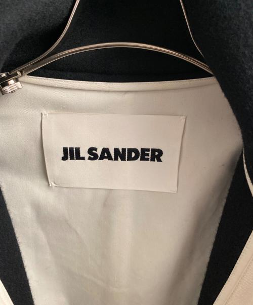 JIL SANDER（ジルサンダー）JIL SANDER (ジルサンダー) ウールレザー切替ジャケット ブラック サイズ:46の古着・服飾アイテム