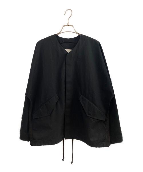 JIL SANDER（ジルサンダー）JIL SANDER (ジルサンダー) 22SS ノーカラーブルゾン ブラック サイズ:44の古着・服飾アイテム