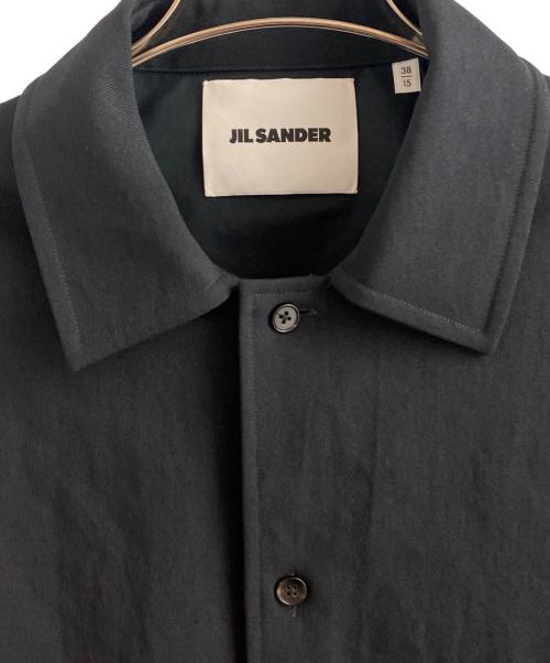 JIL SANDER（ジルサンダー）JIL SANDER (ジルサンダー) ポリオーバーサイズシャツ ネイビー サイズ:38の古着・服飾アイテム