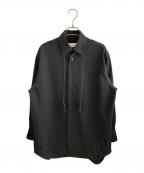 JIL SANDERジルサンダー）の古着「タッセルウールシャツ」｜ブラック