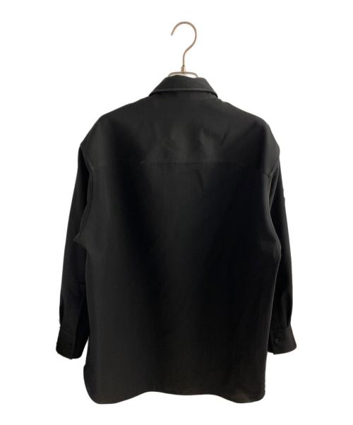 JIL SANDER（ジルサンダー）JIL SANDER (ジルサンダー) タッセルウールシャツ ブラック サイズ:37の古着・服飾アイテム