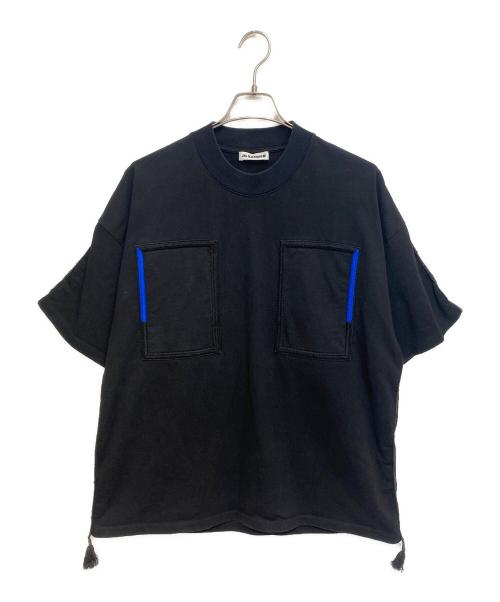 JIL SANDER（ジルサンダー）JIL SANDER (ジルサンダー) ダブルポケットビッグTシャツ ブラック サイズ:Mの古着・服飾アイテム