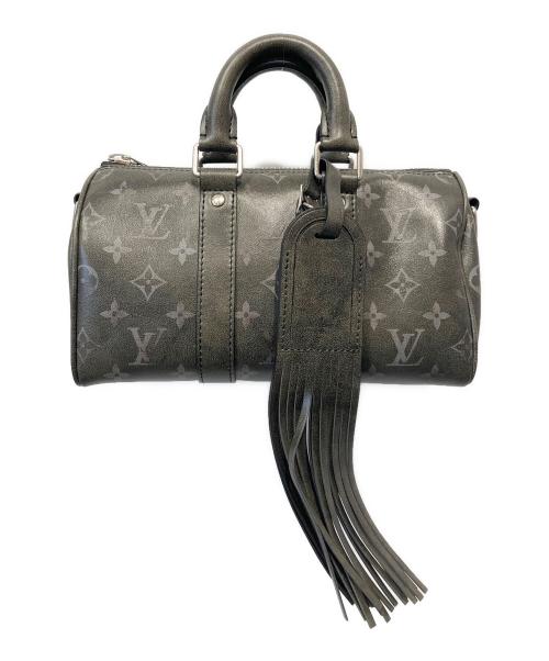 LOUIS VUITTON（ルイ ヴィトン）LOUIS VUITTON (ルイ ヴィトン) キーポル・バンドリエール25 / ブラッシュド・モノグラム ブラック サイズ:25の古着・服飾アイテム