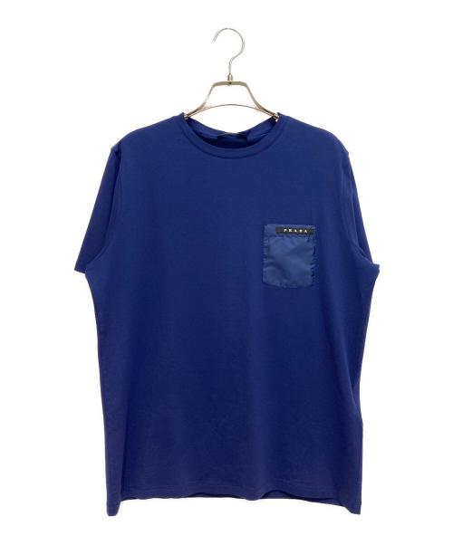 PRADA（プラダ）PRADA (プラダ) ポケットTシャツ ブルー サイズ:Lの古着・服飾アイテム