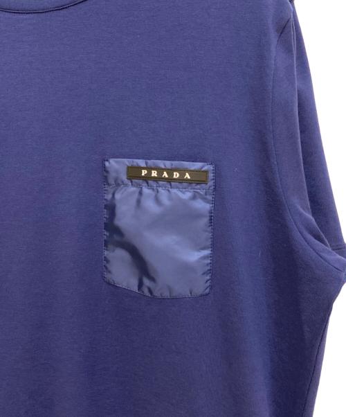 PRADA（プラダ）PRADA (プラダ) ポケットTシャツ ブルー サイズ:Lの古着・服飾アイテム