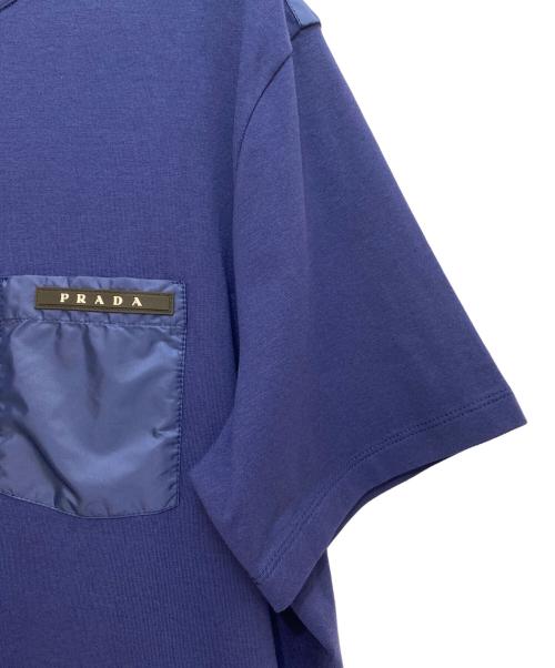 PRADA（プラダ）PRADA (プラダ) ポケットTシャツ ブルー サイズ:Lの古着・服飾アイテム