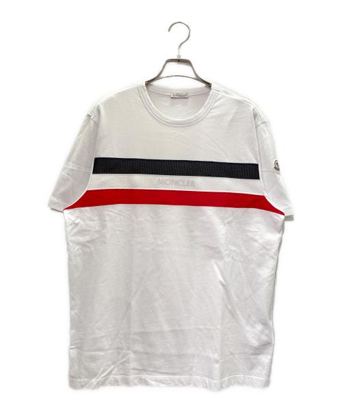 MONCLER（モンクレール）MONCLER (モンクレール) MAGLIA 半袖Tシャツ ホワイト サイズ:Ｌの古着・服飾アイテム