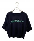 MM6 Maison Margielaエムエムシックスメゾンマルジェラ）の古着「クロップドTシャツ」｜ブラック