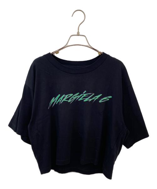 MM6 Maison Margiela（エムエムシックスメゾンマルジェラ）MM6 Maison Margiela (エムエムシックスメゾンマルジェラ) クロップドTシャツ ブラック サイズ:Sの古着・服飾アイテム