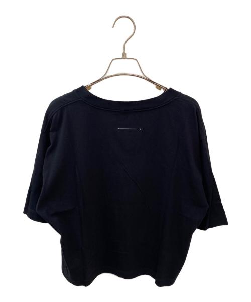 MM6 Maison Margiela（エムエムシックスメゾンマルジェラ）MM6 Maison Margiela (エムエムシックスメゾンマルジェラ) クロップドTシャツ ブラック サイズ:Sの古着・服飾アイテム