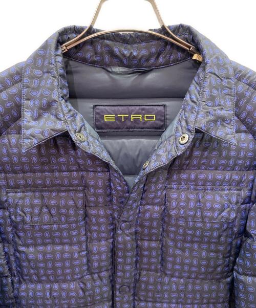 ETRO（エトロ）ETRO (エトロ) 総柄ダウンジャケット パープル サイズ:Ｍの古着・服飾アイテム