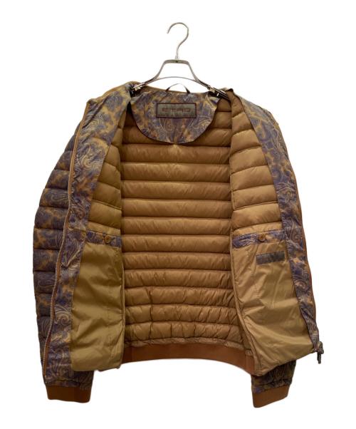 ETRO（エトロ）ETRO (エトロ) 総柄ダウンジャケット ブラウン サイズ:Ｍの古着・服飾アイテム