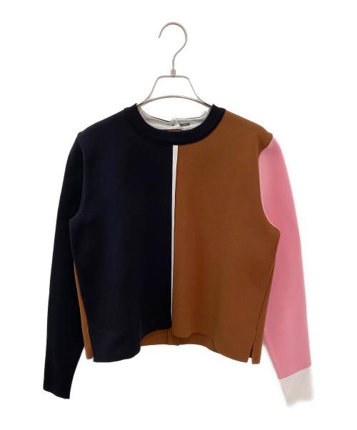 MARNI（マルニ）MARNI (マルニ) カラーブロックプルオーバー ブラウン サイズ:38の古着・服飾アイテム